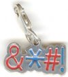 Sterling Silver 11x18mm Expletive Pendant
